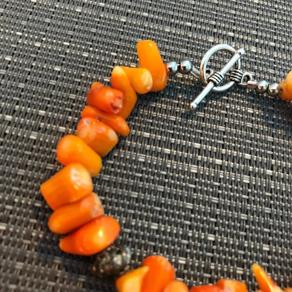 GIRLS: Orange Bamboo Bracelet